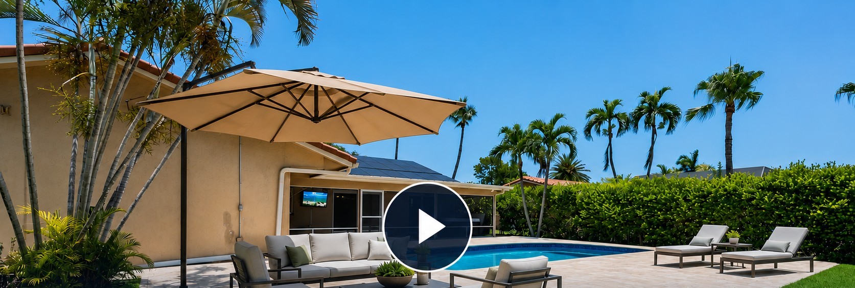 Pool and patio at 10380 NW 39th Manor, Coral Springs, FL