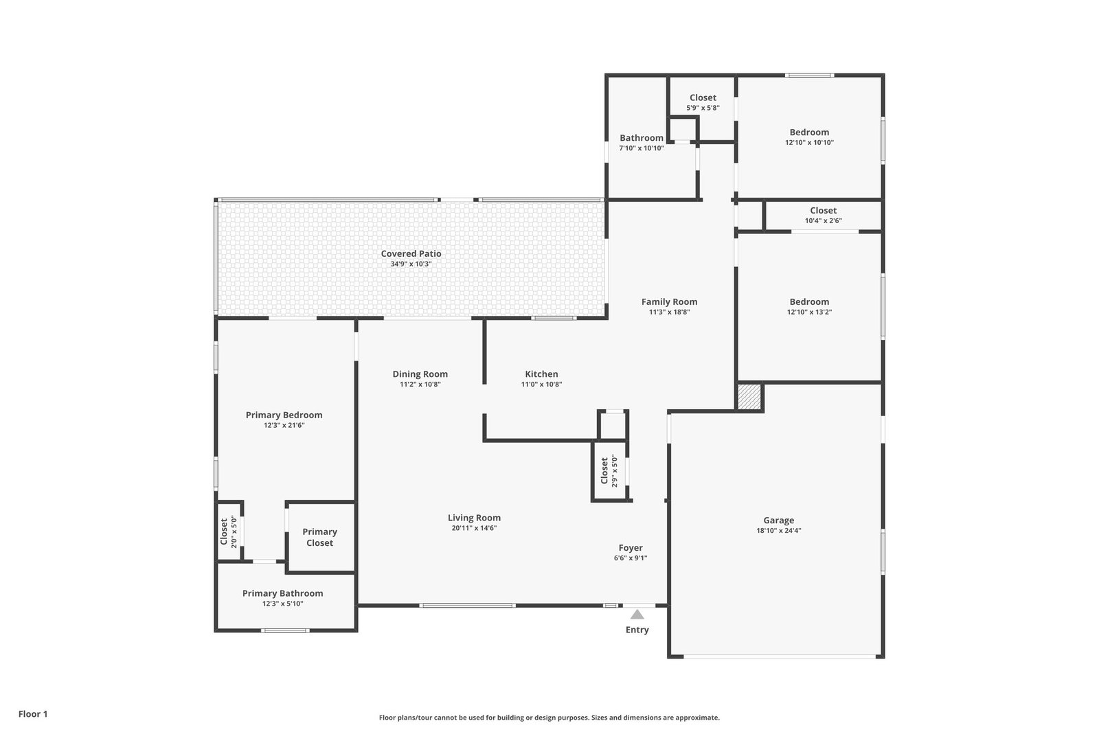 Floor plan of 10380 NW 39th Manor