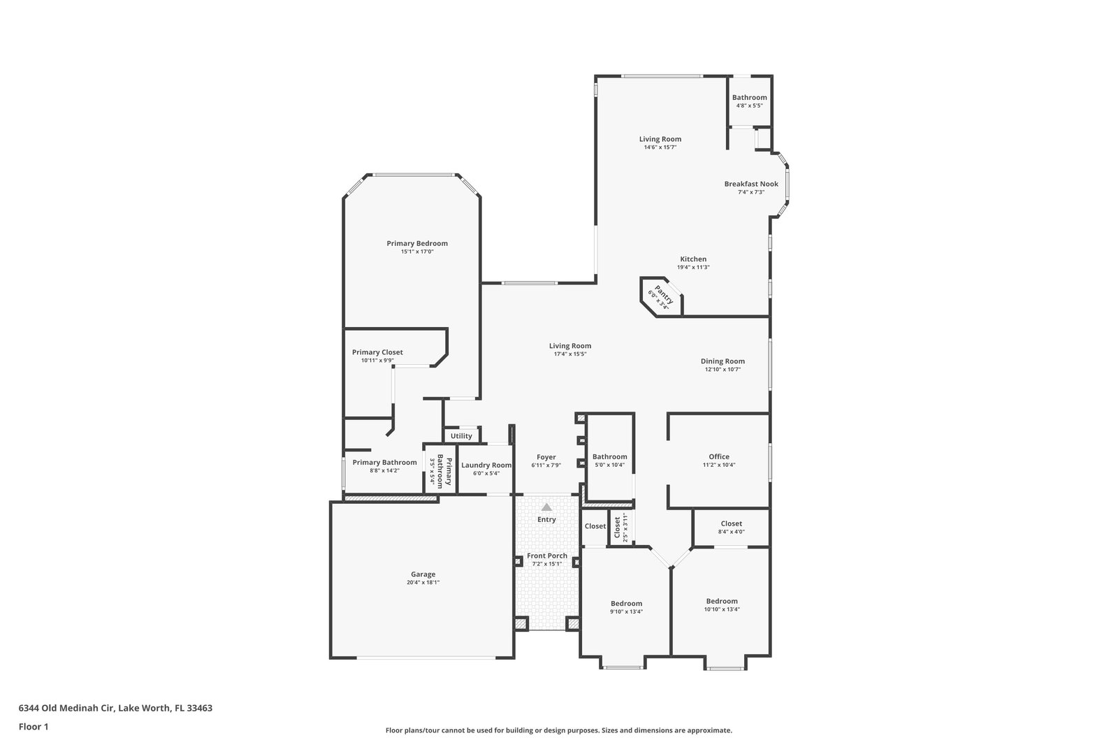 Floor plan of 6344 Old Medinah Circle